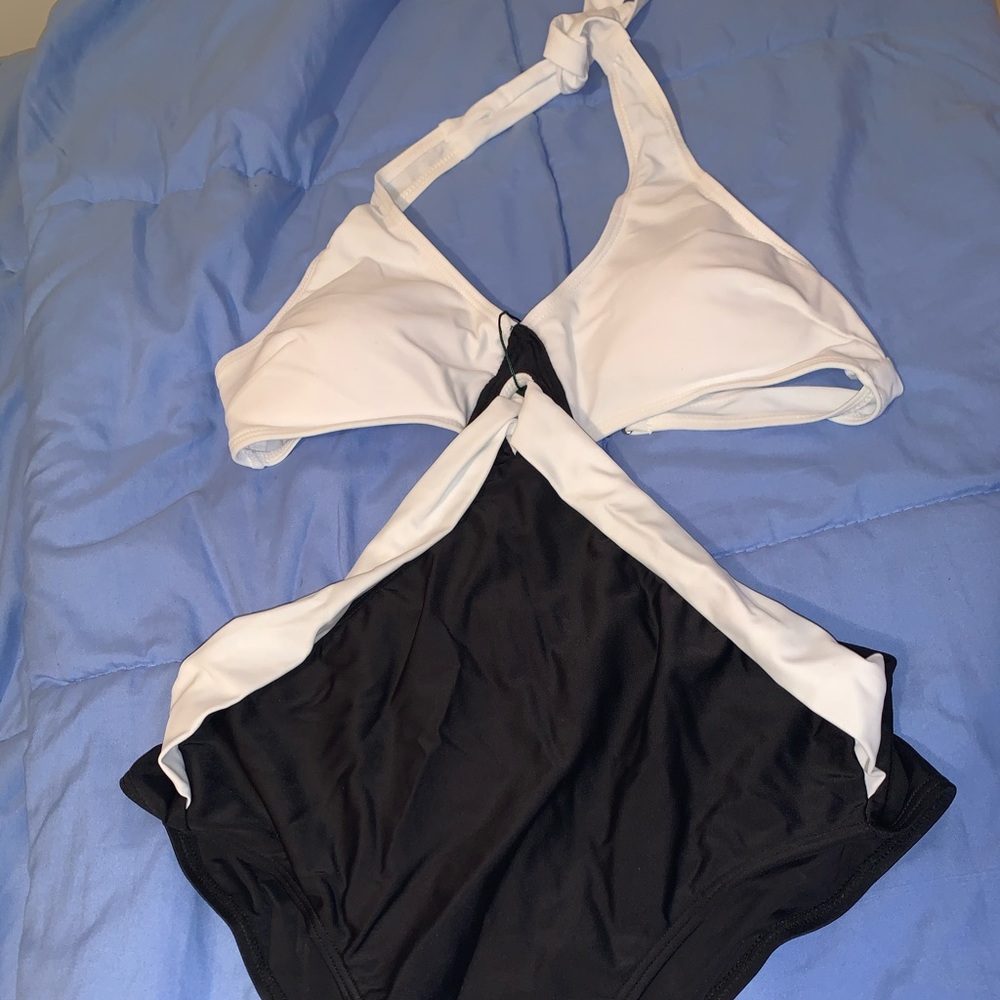 Black and White Swimsuit
